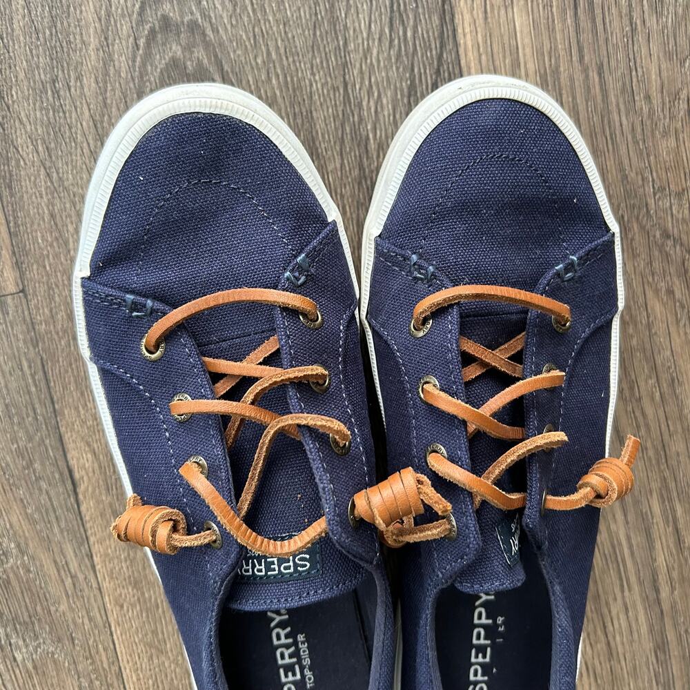 Sperry Topsider Navy Sneakers Size 7.5 - Picture 3 of 6